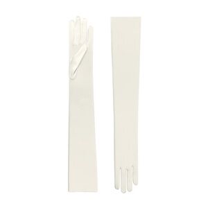 Hermione | Bridal Ivory Satin Opera Glove | with ring window